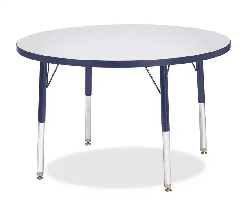 Jonti-Craft Berries Elementary Height Color Edge Round Table (36 x 36) in Blue