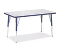 Jonti-Craft Berries Adult Height Color Edge Rectangle Table (24 x 36) in Blue