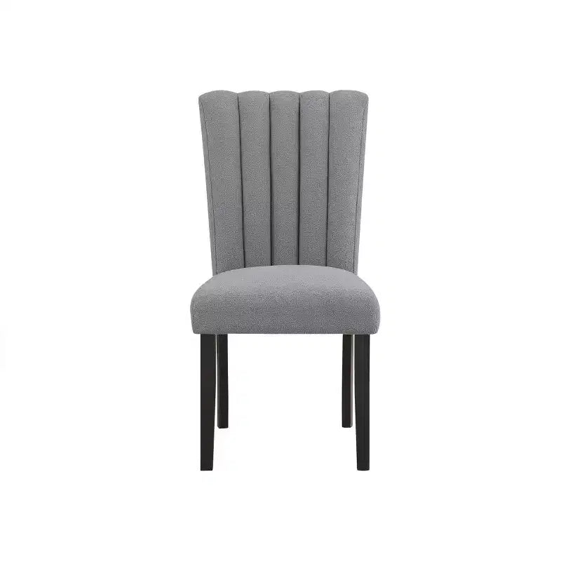 HomeRoots Chaise de bar hauteur comptoir, 26, grise et noire, en bois et tissu