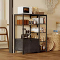 GustoWave Bakers Rack with Storage Cabinets,Industrial 5-Tier Coffee Bar Cabinet Shelves,Farmhouse Freestanding Kitchen Microwave Stand