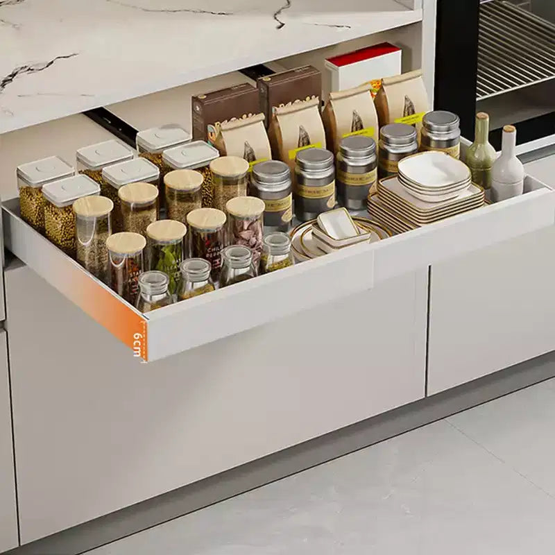 Organisateur coulissant fixe pour armoire, Tiroirs coulissants pour armoires, Rangement coulissant sous évier pour la cuisine