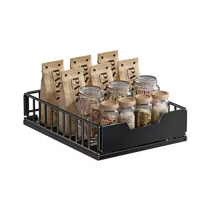 Organisateur de placard coulissant, étagères de rangement extensibles, tiroirs coulissants en métal, tiroirs de rangement de garde-manger, organisateur de meuble de salle de bain