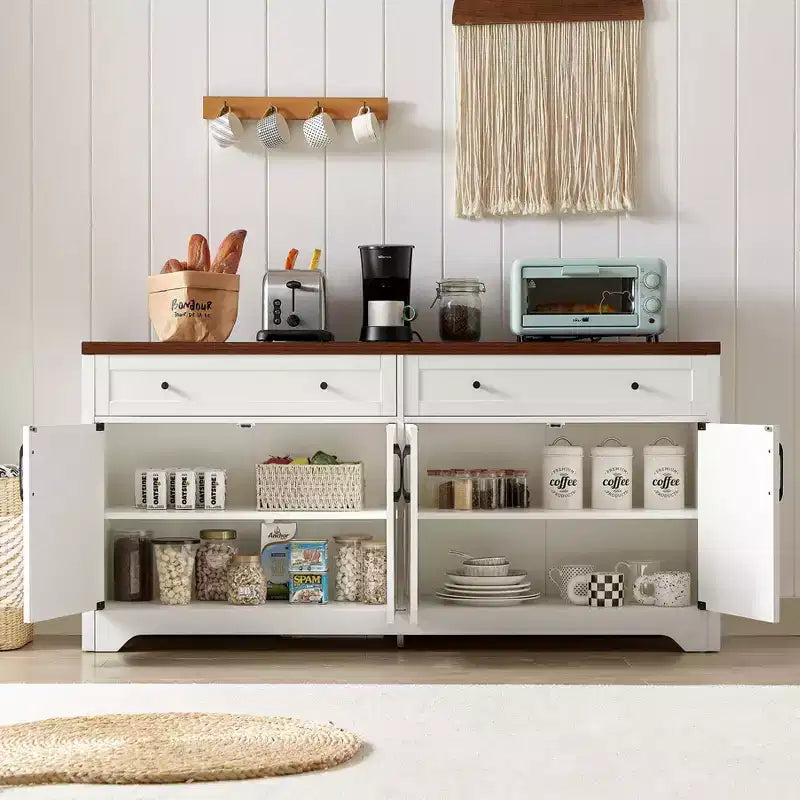 Meuble TV multifonctionnel Okak 61 pour salon, commode pour chambre à coucher, armoire de rangement de grande capacité pour cuisine et entrée