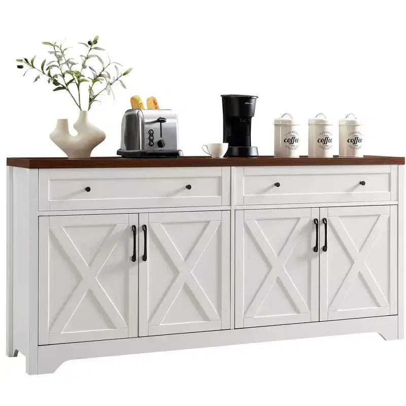 Meuble TV multifonctionnel Okak 61 pour salon, commode pour chambre à coucher, armoire de rangement de grande capacité pour cuisine et entrée