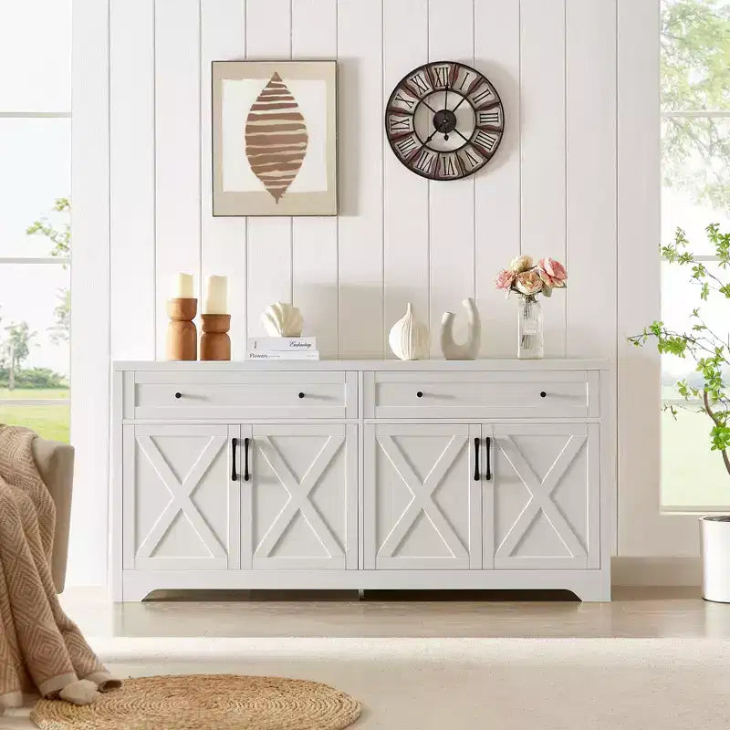 Meuble TV multifonctionnel Okak 61 pour salon, commode pour chambre à coucher, armoire de rangement de grande capacité pour cuisine et entrée