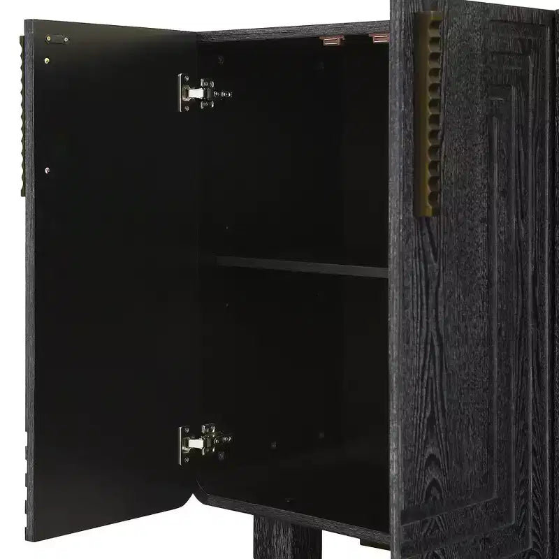 Meuble de rangement moderne Okak avec 4 portes et étagère réglable, buffet en bois avec grand espace de rangement pour salon, salle à manger, cuisine