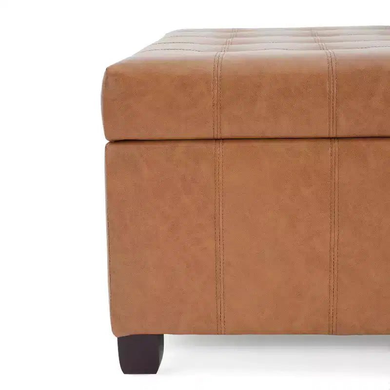 Banc ottoman de rangement carré Okak Exquisite, table basse, repose-pieds rembourré capitonné pour canapé, salon, chambre, entrée