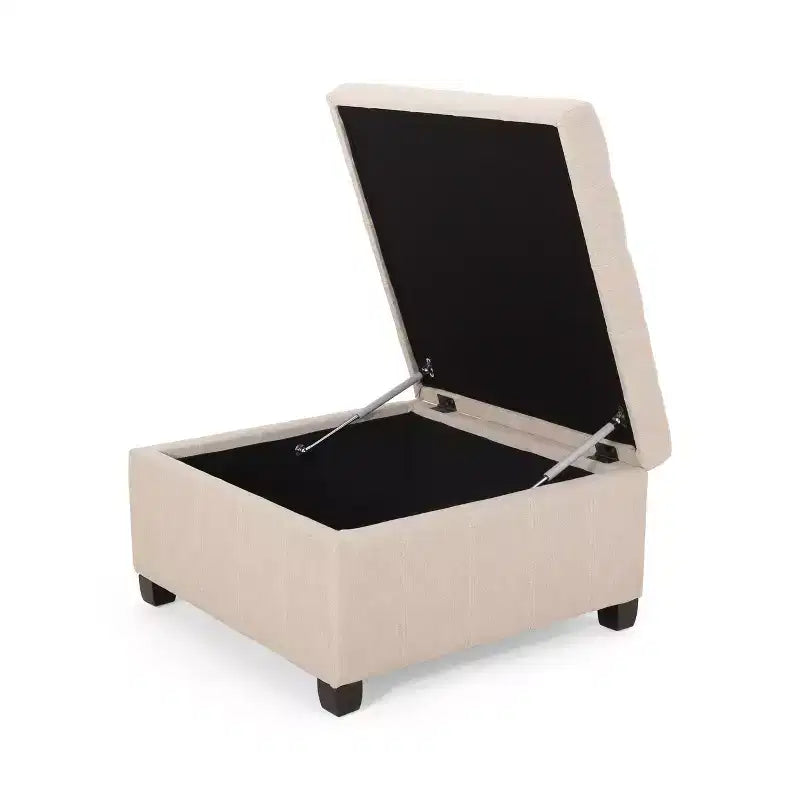 Banc ottoman de rangement carré Okak Exquisite, table basse, repose-pieds rembourré capitonné pour canapé, salon, chambre, entrée