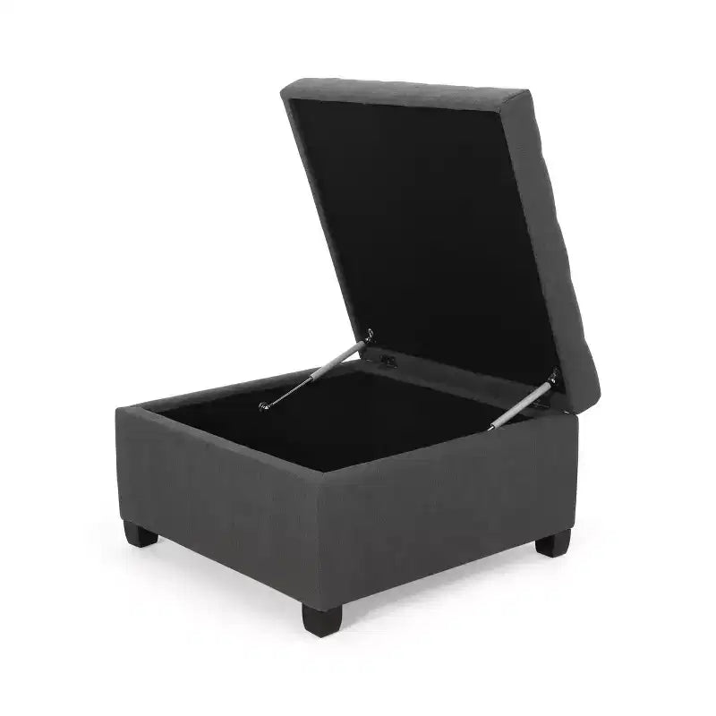 Banc ottoman de rangement carré Okak Exquisite, table basse, repose-pieds rembourré capitonné pour canapé, salon, chambre, entrée