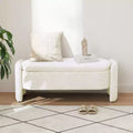 Banc ottoman de rangement moderne Okak avec pieds en bois de bouleau, tabouret de rangement rembourré doux pour salon, entrée, chambre, bout de lit