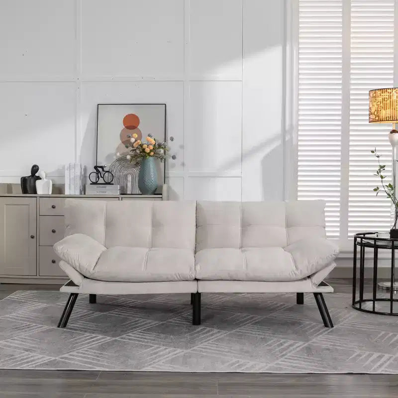Canapé-lit futon moderne Okak, canapé-lit convertible pour petits appartements, salon