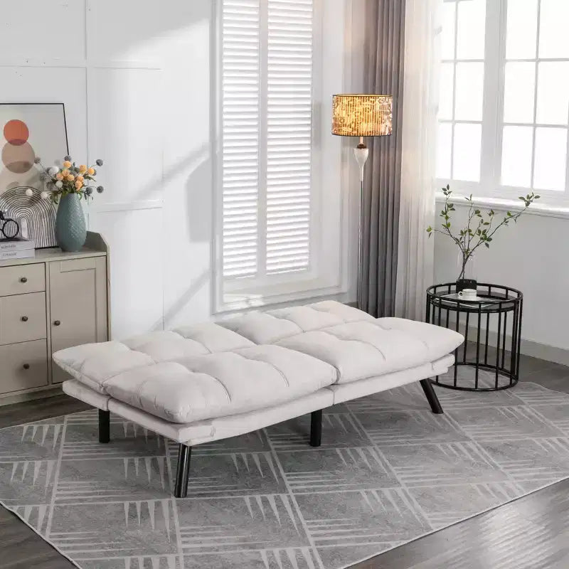 Canapé-lit futon moderne Okak, canapé-lit convertible pour petits appartements, salon
