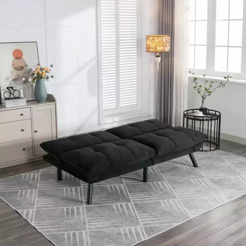 Canapé-lit futon moderne Okak, canapé-lit convertible pour petits appartements, salon