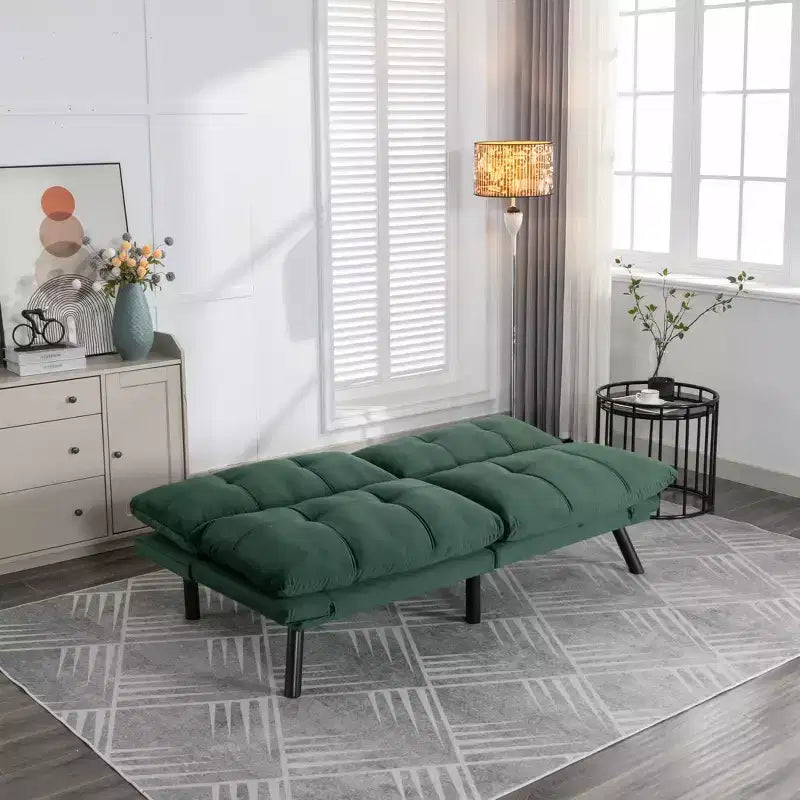 Canapé-lit futon moderne Okak, canapé-lit convertible pour petits appartements, salon