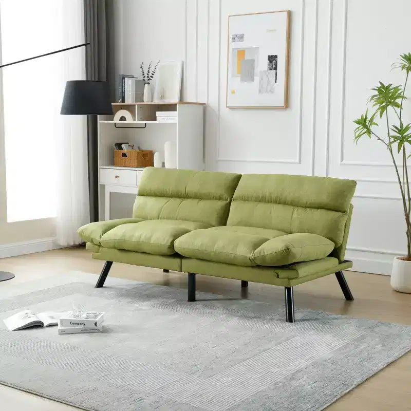 Canapé-lit futon moderne Okak, canapé-lit convertible pour petits appartements, salon