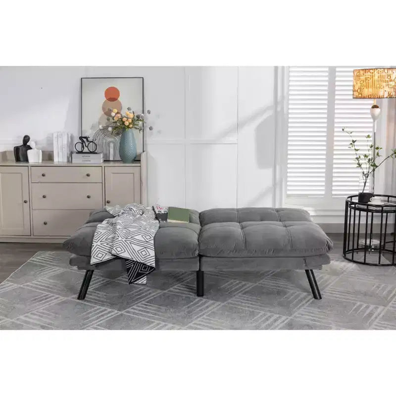 Canapé-lit futon moderne Okak, canapé-lit convertible pour petits appartements, salon