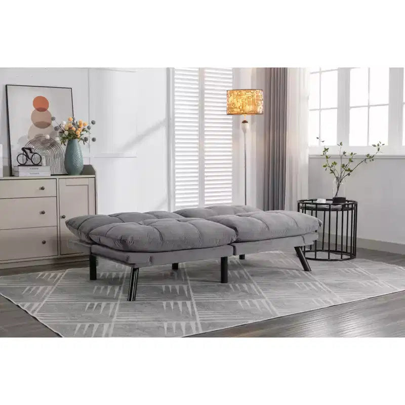 Canapé-lit futon moderne Okak, canapé-lit convertible pour petits appartements, salon
