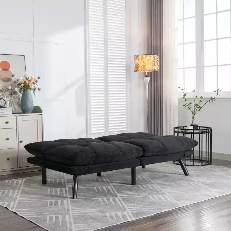 Canapé-lit futon moderne Okak, canapé-lit convertible pour petits appartements, salon