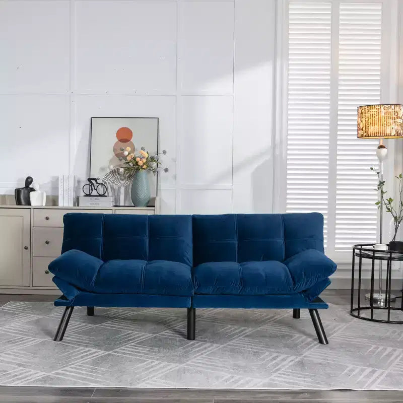 Canapé-lit futon moderne Okak, canapé-lit convertible pour petits appartements, salon
