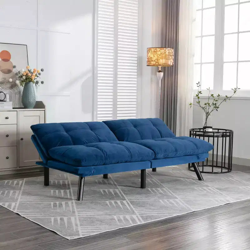 Canapé-lit futon moderne Okak, canapé-lit convertible pour petits appartements, salon
