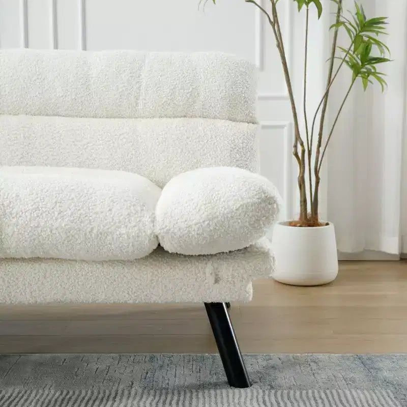 Canapé-lit futon moderne Okak, canapé-lit convertible pour petits appartements, salon