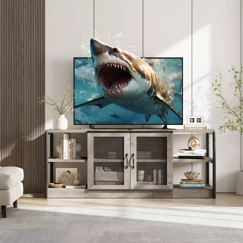 Modern Entertainment Center with Power Outlets TV Stand with Large Drawer for 65/75 Inch TVs, for Living Room, Bedroom