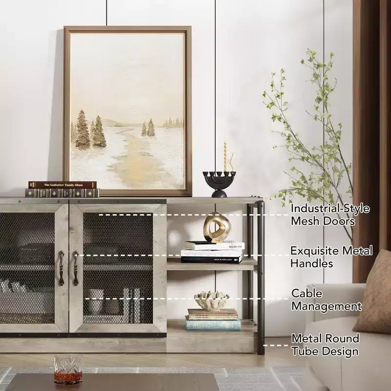 Meuble TV moderne avec prises de courant, grand tiroir, pour téléviseurs de 65/75 pouces, pour salon, chambre à coucher