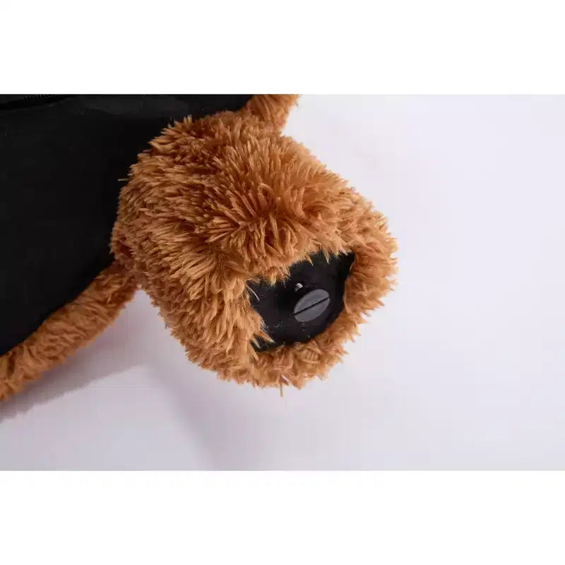 Fauteuil d'appoint sans accoudoirs avec dossier incurvé, en tissu peluche/fourrure, blanc/kaki - ModernLuxe
