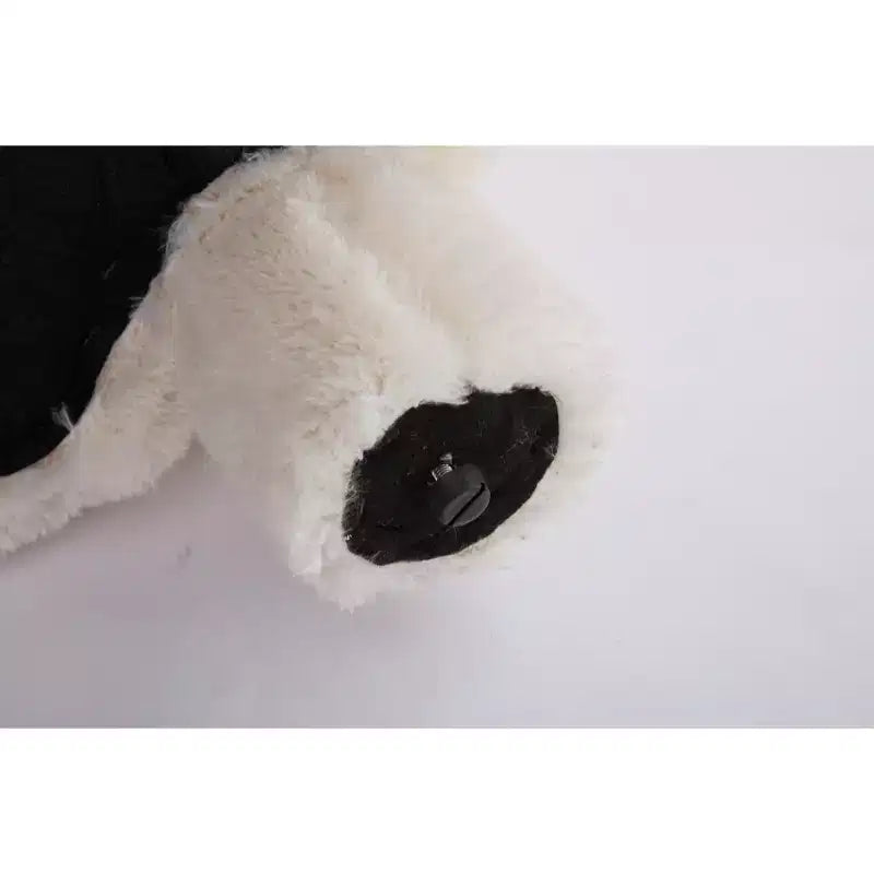 Fauteuil d'appoint sans accoudoirs avec dossier incurvé, en tissu peluche/fourrure, blanc/kaki - ModernLuxe