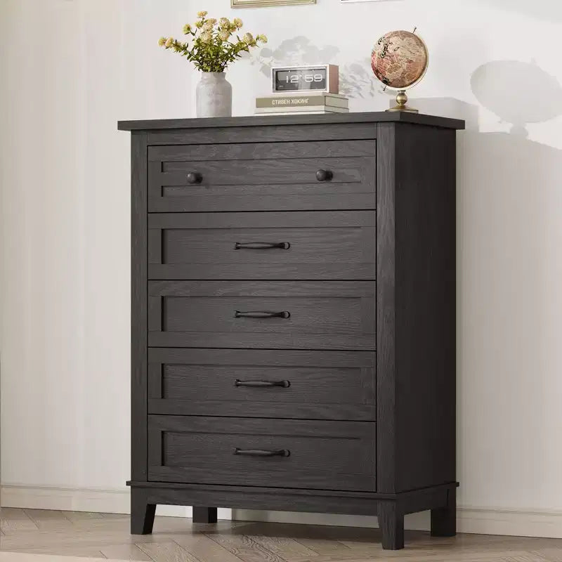 Garvee 5 Dresser for Bedroom, 41.3 Tall Drawer Dresser with Storage Freestanding, Wooden Closet Storage Chest for Living Room, Bedroom
