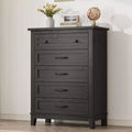 Garvee 5 Dresser for Bedroom, 41.3 Tall Drawer Dresser with Storage Freestanding, Wooden Closet Storage Chest for Living Room, Bedroom