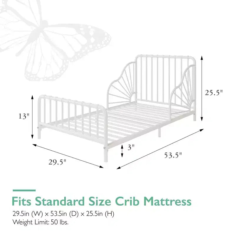 Lit pour tout-petits en métal Quinn Little Seeds