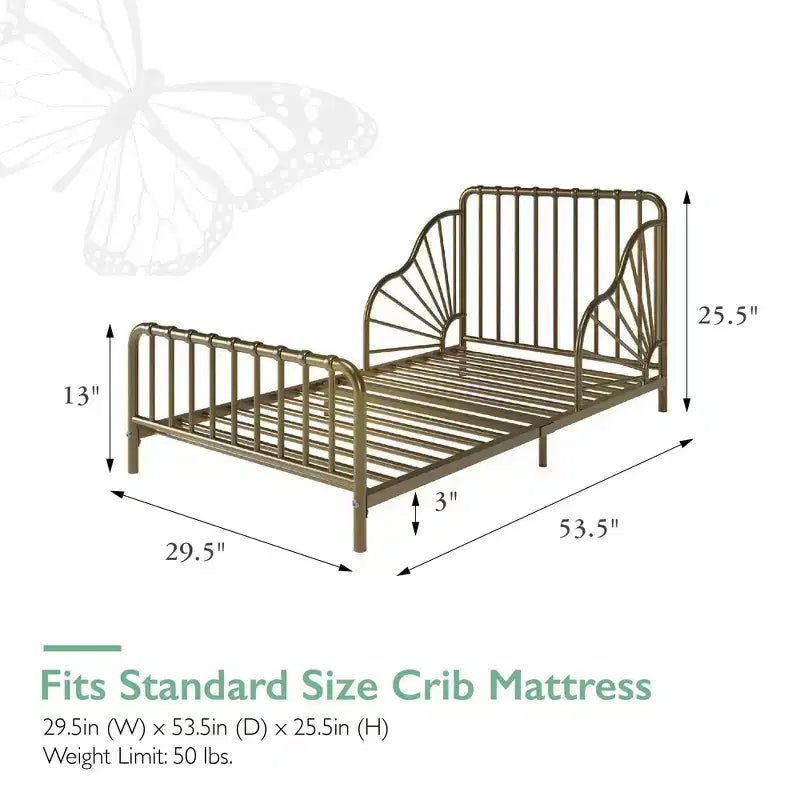 Lit pour tout-petits en métal Quinn Little Seeds