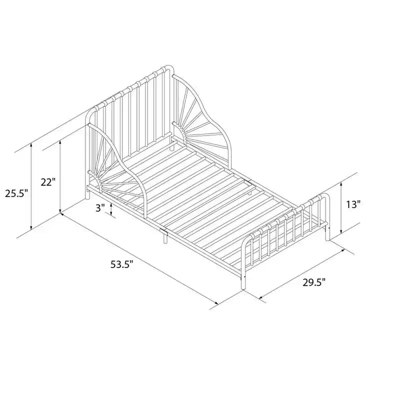 Lit pour tout-petits en métal Quinn Little Seeds