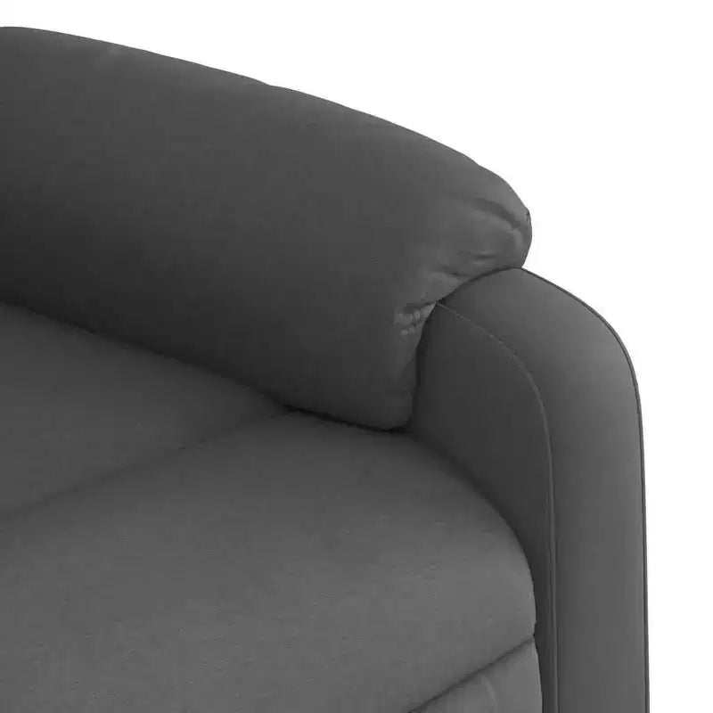 vidaXL Fauteuil inclinable de massage pour salon, 6 points de vibration réglables, tissu gris foncé
