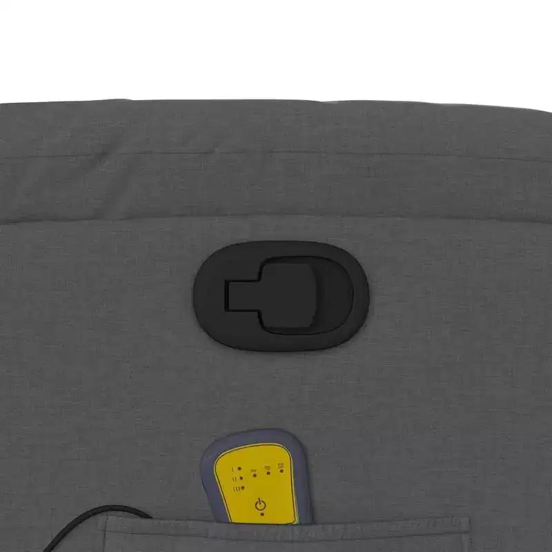 vidaXL Fauteuil inclinable de massage pour salon, 6 points de vibration réglables, tissu gris foncé