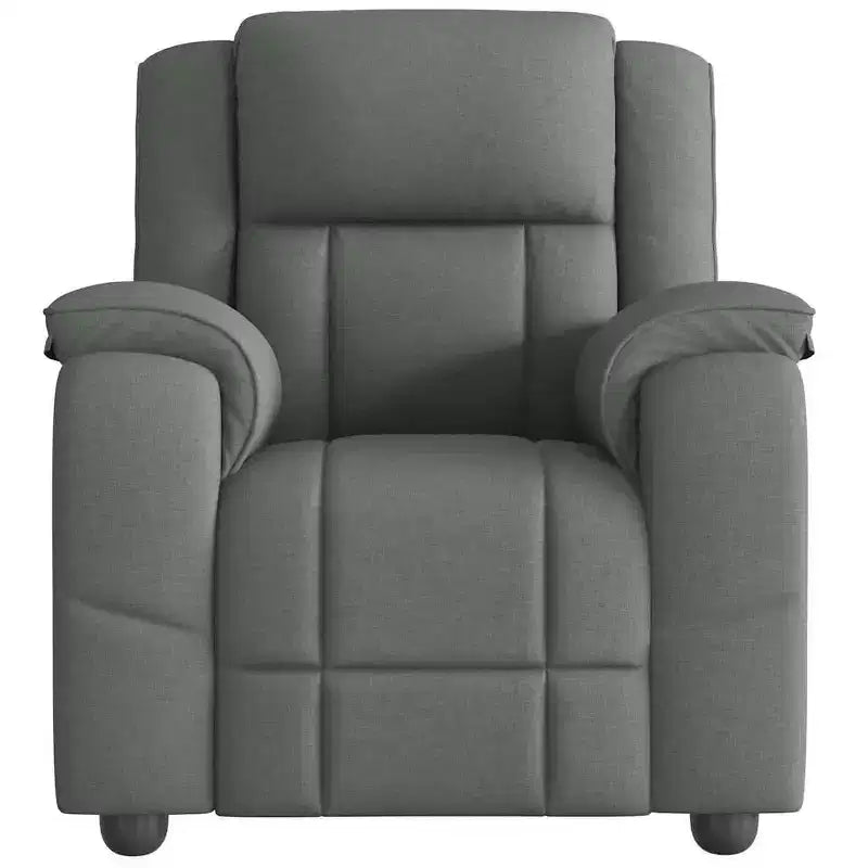 vidaXL Fauteuil inclinable gris foncé en polyester, métal, contreplaqué, mousse, fibre de PP