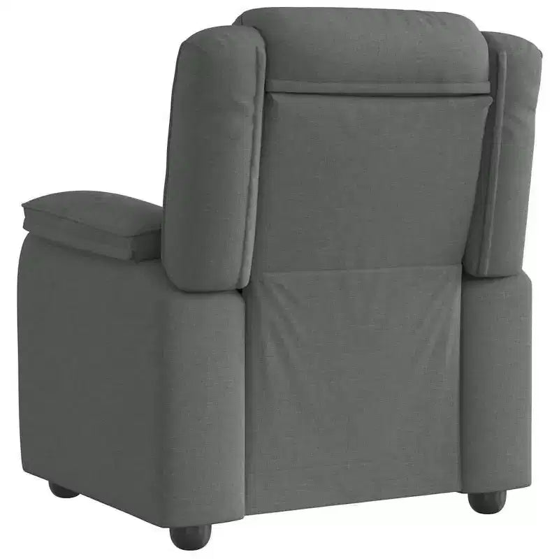 vidaXL Fauteuil inclinable gris foncé en polyester, métal, contreplaqué, mousse, fibre de PP