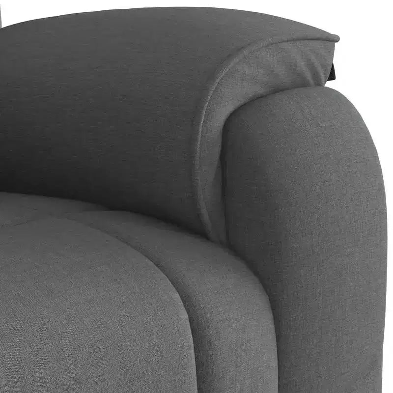 vidaXL Fauteuil inclinable gris foncé en polyester, métal, contreplaqué, mousse, fibre de PP