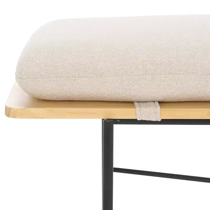 Emric Bench - BCH5201 - Crème/Noir - Safavieh