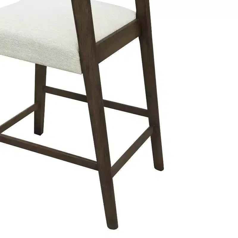 Christopher Knight Home Sonore Tabourets de comptoir contemporains en bois d'hévéa rembourrés avec dossier incurvé et ouvert (Lot de 2)