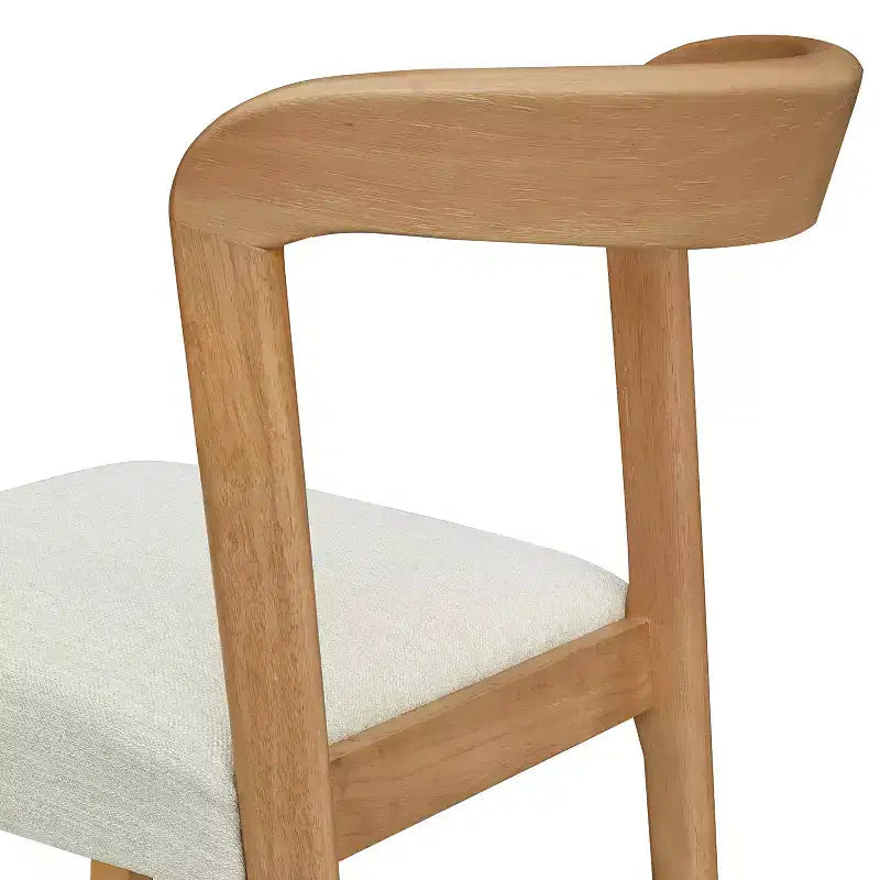 Christopher Knight Home Sonore Tabourets de comptoir contemporains en bois d'hévéa rembourrés avec dossier incurvé et ouvert (Lot de 2)
