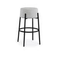 Meridian Furniture,Avalon Cream Boucle Fabric Bar Stool