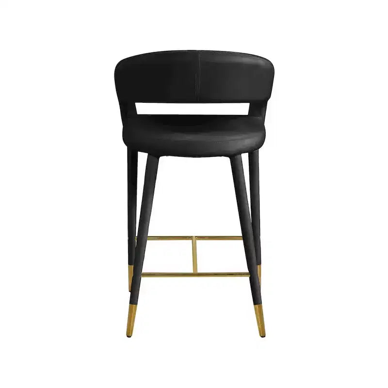 Meridian Furniture, Tabouret Destiny en velours noir