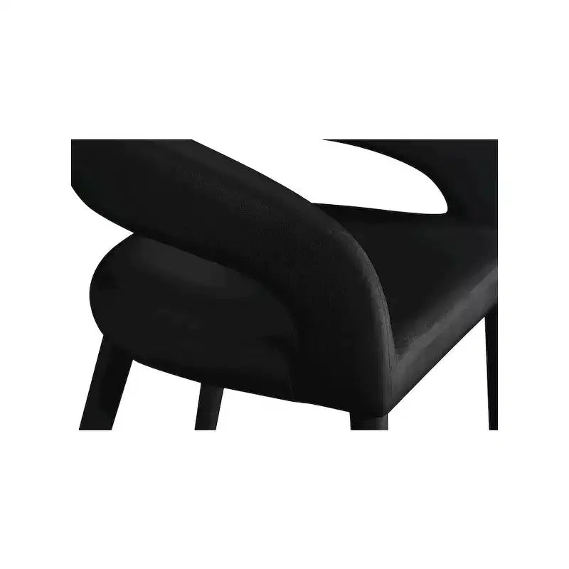 Meridian Furniture, Tabouret Destiny en velours noir