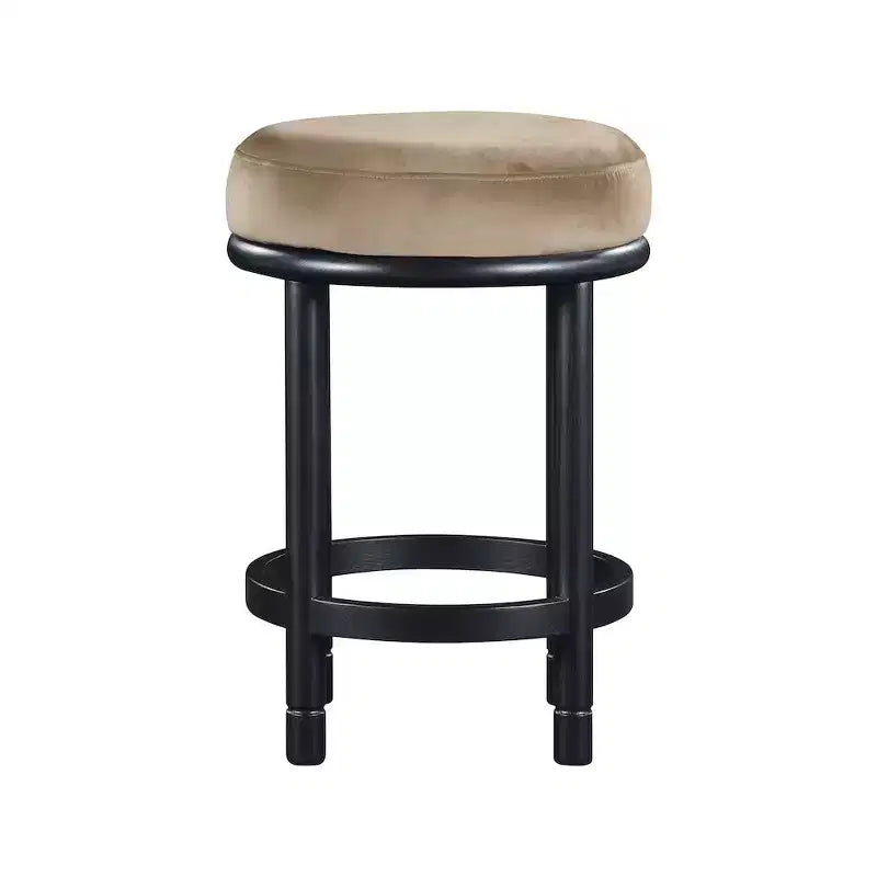 Meridian Furniture, Tabouret de comptoir Monette en velours beige
