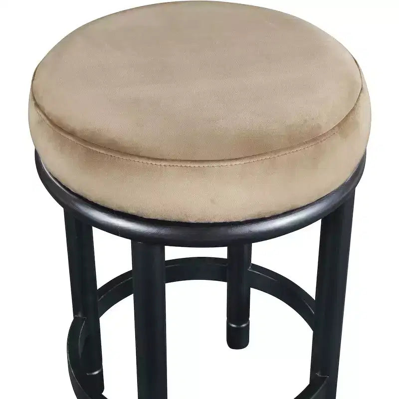 Meridian Furniture, Tabouret de comptoir Monette en velours beige