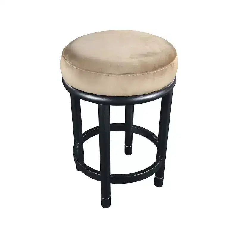 Meridian Furniture, Tabouret de comptoir Monette en velours beige