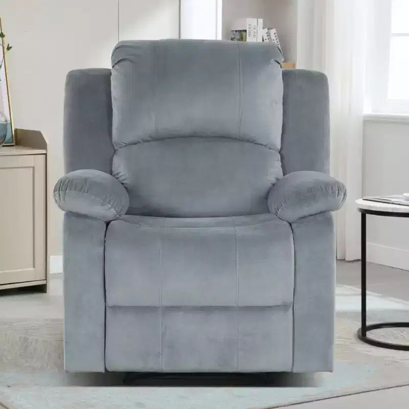Bestier Fauteuil inclinable XL pour adultes, fauteuil manuel réglable, fauteuil inclinable simple pour salon, fauteuil rembourré, marron