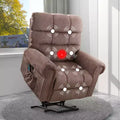 Bestier Oversized Recliner Chair for Adults, Rocker Recliner with Heat and 8-Point Vibration, Comfy Lounge Chair for Living Room with Side Pocket